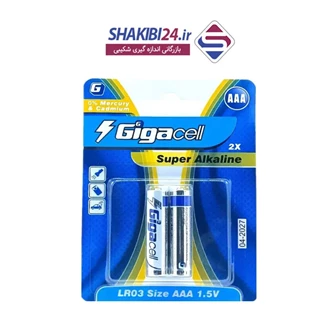 باتری نیم قلمی GIGACELL 1.5V ALKALINE با برند اصلی گیگاسل